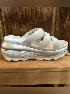 Crocs Mega Crush Triple Strap Sandals Metallic